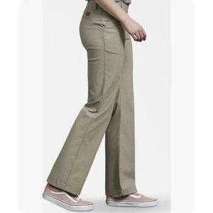 Dickies Women’s Pants Stretch Twill Straight Fit Khaki Beige Size 18W NWT’s